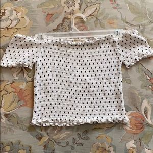 Off the shoulder crop top